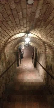 Walking through a castle Stock Photos