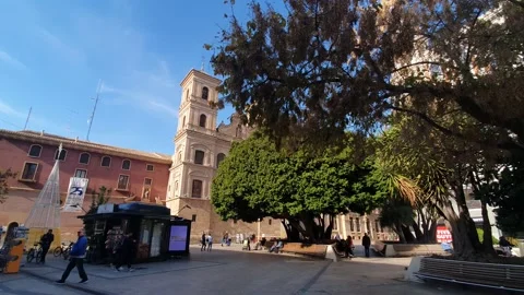Walking through the center of Murcia. Murcian history. Spain. Stock Footage 224872039