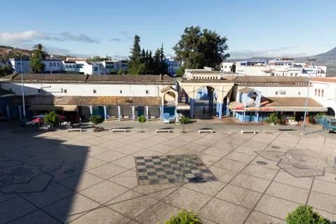 Walking through chefchaouen, morocco Stock Photos