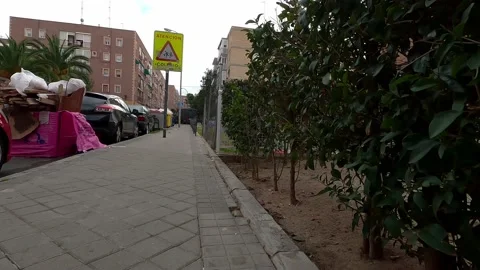 Walking through the city of Madrid, Spain Stock Footage 221354445