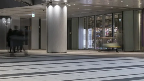 Walking Through the Concourse Stock Footage 332807862