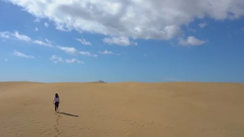 Walking through desert Stock Footage 127662143
