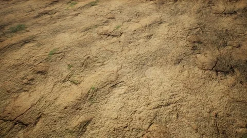 Walking Through Dry Ground 4K Stock Footage 159492068