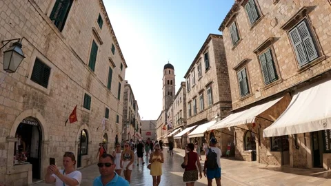 Walking through Dubrovnik Stock Footage 161038704