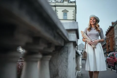 Walking through a foreign city Stock Photos