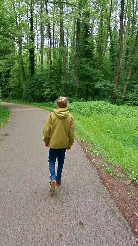 Walking through forest Stock Footage 313054491