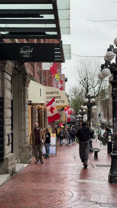 Walking Through Gastown Stock Footage 337184792