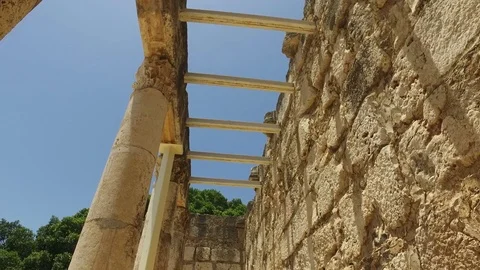 Walking Through Gorgeous Synagogue in Israel Stock Footage 78203024