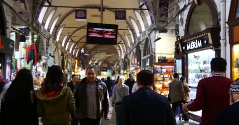Walking through the Grand Bazaar 4K Stock Footage 49100835