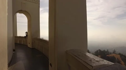 Walking through the Griffith Observatory in Los Angeles, California, 4K Stock Footage 61768836