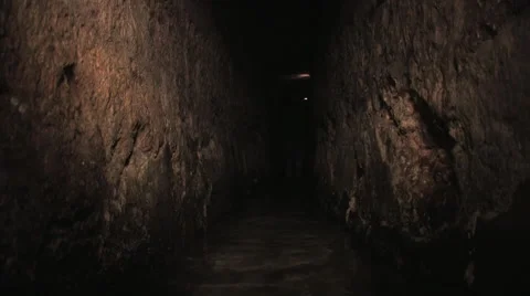 Walking through Hezekiah's Tunnel under Ir David, in Jerusalem, Israel Stock Footage 52404328