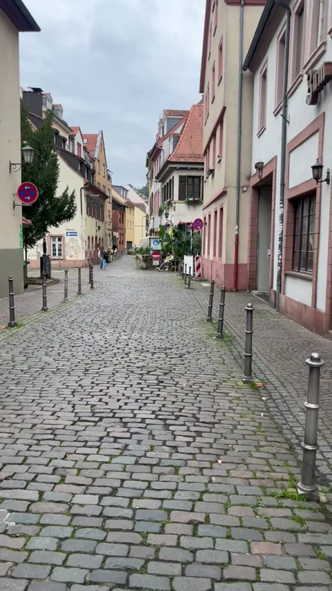 Walking Through the Historic Old Town of Heidelberg Stock Footage 337820087