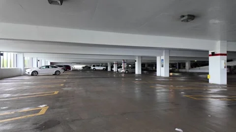 Walking Through a Large Parking Lot During the Day Stock-Footage 332071578