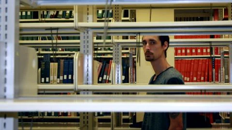 Walking Through the Libary Stock Photos