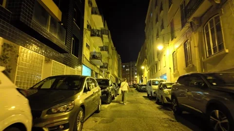 Walking through Lisbons famous night rou... | Stock Video | Pond5