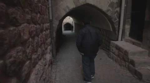 Walking through Mardin Stock Footage 48596301