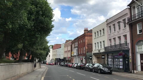 Walking through medieval Windsor in England Stock Footage 133659574