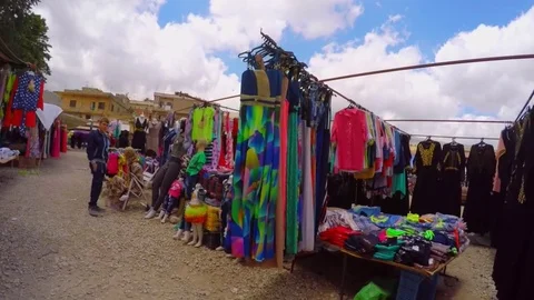 Walking through a middle eastern marketplace 2 Video stock 79020032