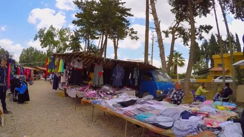  Walking through a middle eastern marketplace 6 Video stock 79020241