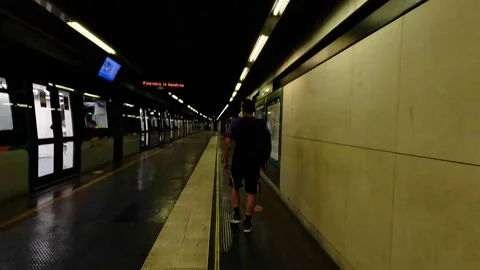 Walking Through Naples Metro Station Stock Footage 301581787