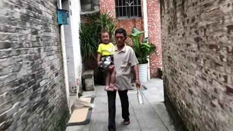 Walking through the old city Stock Footage 135666406