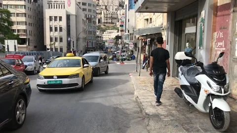 Walking through palestine nablus Stock Footage 156358376