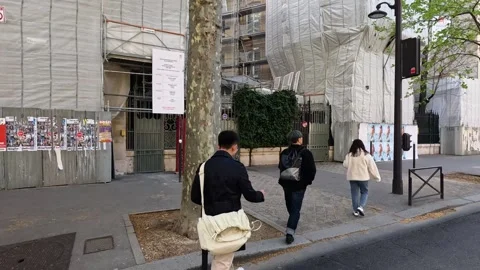 Walking Through Paris Streets Stock Footage 298510109