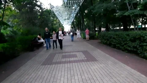 Walking through people in a city Stock Footage 163812866