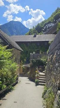 Walking through a small town in Austria Stock Photos