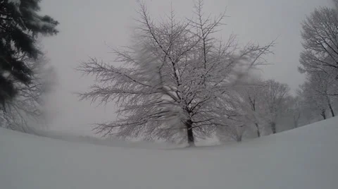 Walking through snow 库存影片 34652908