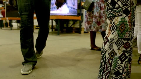 Walking through supermarket 스톡 동영상 55693665