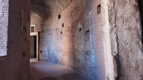 Walking through Trajan s Markets ruins in Rome Italy Stock Footage 338183565