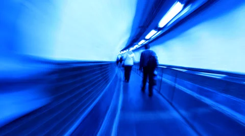 Walking through tunnel Stock Footage 37952177