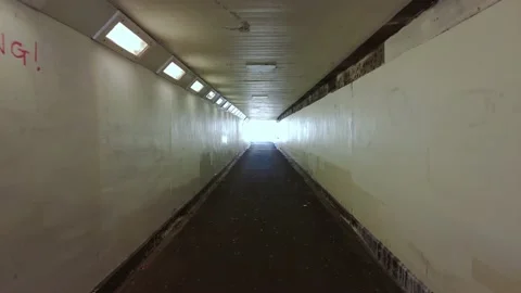 Walking through the underpass in west london Stock Footage 153289092