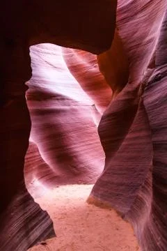 Walking through Upper Antelope Canyon Stock Photos