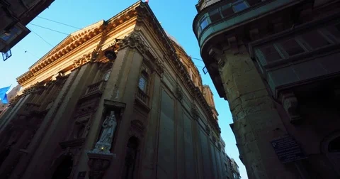 Walking throuh Streets of Valetta Malta 4k Video Stock Footage 79979054