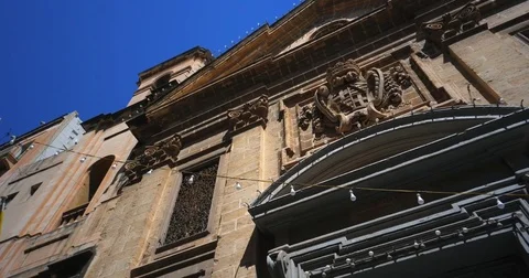 Walking throuh Streets of Valetta Malta 4k Video Stock Footage 80083256