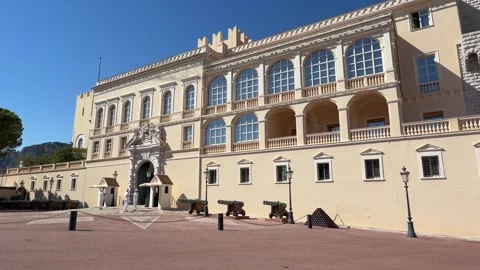 Walking Toward Prince's Palace Monaco - Daytime View Stock Footage 346565112