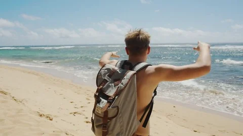Walking Towards The Beach Stock Footage 75272165