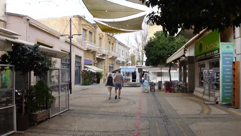 Walking towards checkpoint between South and North Nicosia, Cyprus Stock Footage 237595485