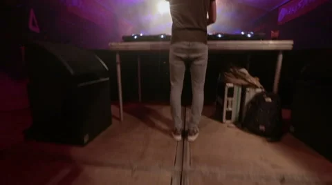 Walking towards a DJ on a big event Stock Footage 54998207