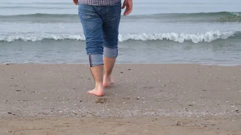 Walking towards the sea Stock Footage 168653746