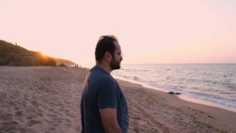 Walking towards the sea Stock Footage 237791271