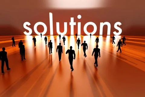 Walking towards the solution.. Stockillustratie