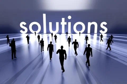 Walking towards the solution Stockillustratie