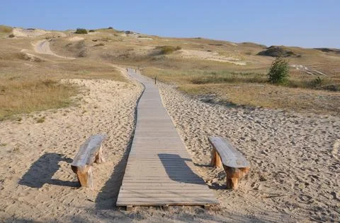Walking Track In The Dunes Foto stock