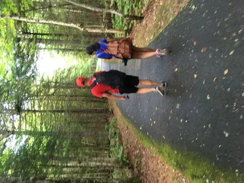 Walking at the Trail, The basin Stock Photos