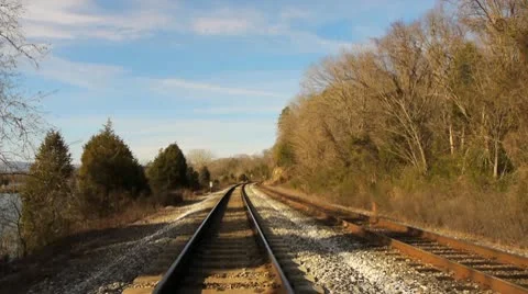 Walking on Train Tracks Video stock 10578422