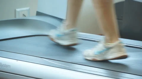 Walking on treadmill Stock Footage 27193571
