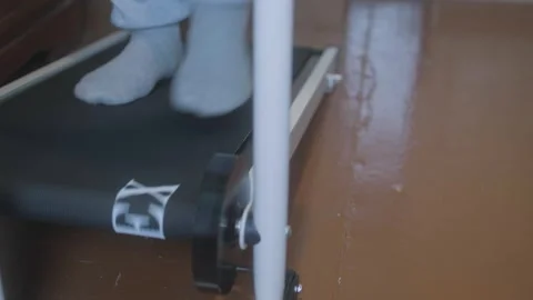 Walking on a treadmill Stock Footage 300763080